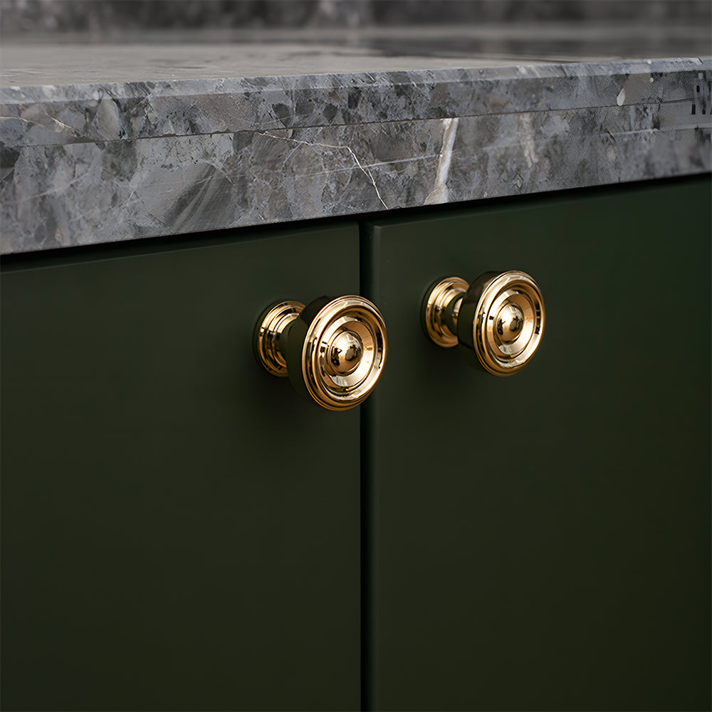 Retro Gold Brass Wardrobe Handles And Knobs