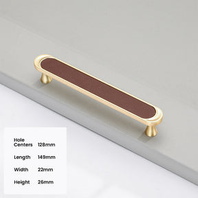 Modern Deco Leather Drawer Handles