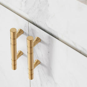 Luxurious Gold Brass Kitchen Cabinet Handle And Knobs