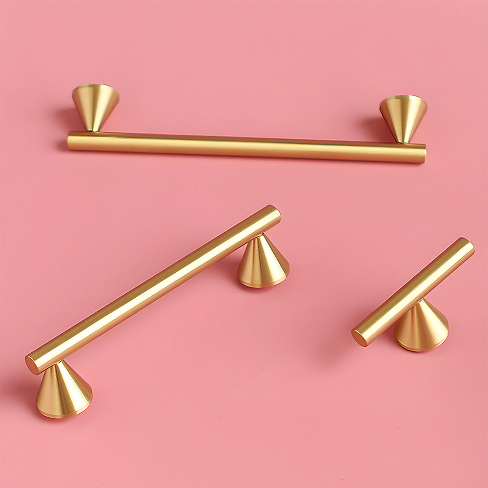 Modern Cone-shaped Feet Brass Cabinet Pulls