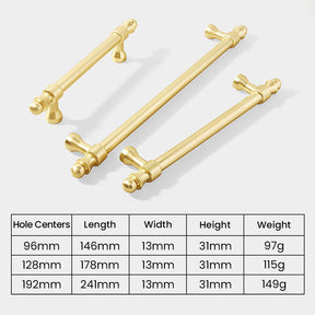 Modern Zinc Alloy Gold Cabinet Pulls