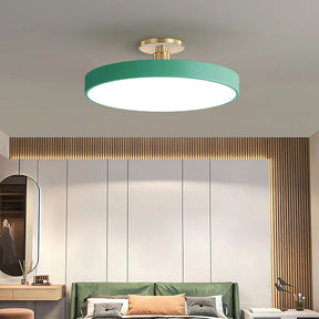 Modern Concise Circular LED Semi Flush Mount Ceiling Light