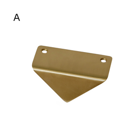 Triangle Solid Brass Hidden Drawer Handles