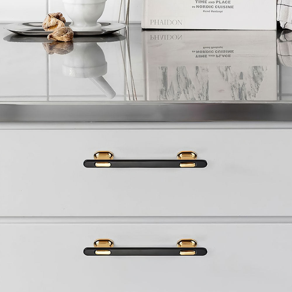 Modern Black Gold Kitchen Cabinet Drawer Pulls And Knobs