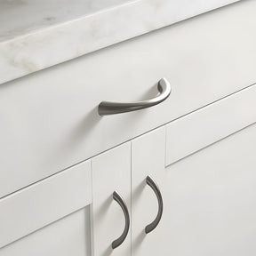 Solid Zinc Alloy Curved Cabinet Handles for Dresser Drawer