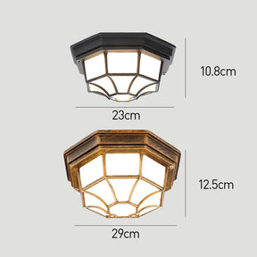 Industrial IP65 Outdoor Flush Mount Porch Ceiling Light