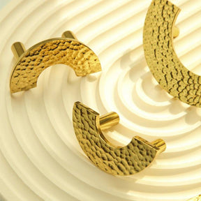 Shiny Gold Brass Semi Circle Cabinet Handles