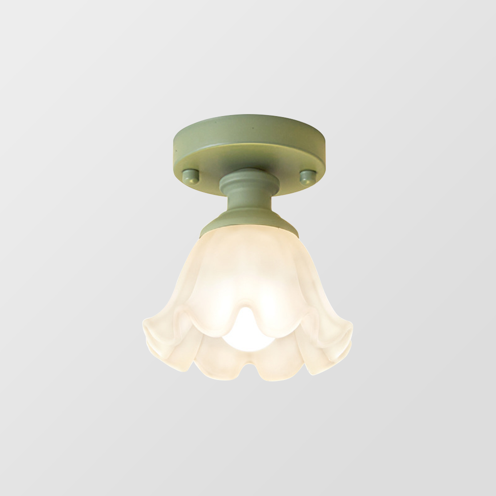 Modern Flower Shape Semi-Flush Ceiling Light -Homdiy