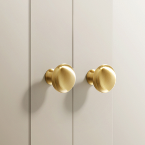 Modern Brass Gold Mushroom Head Cabinet Knobs