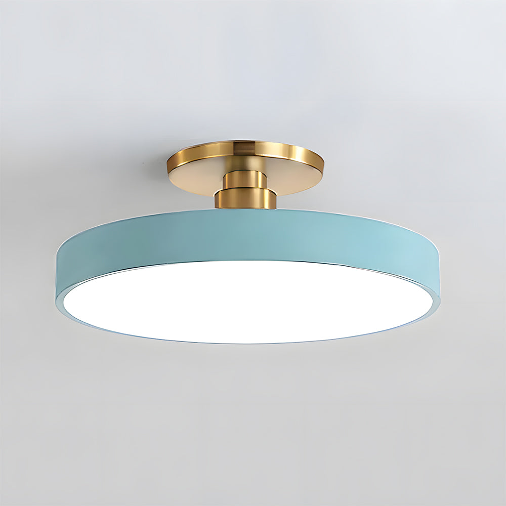 Modern Concise Circular LED Semi Flush Mount Ceiling Light