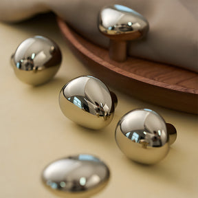 Organic Pebble Brushed Mushroom Cupboard Knobs
