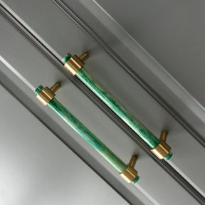 Bone and Horn T Bar Brass Cabinet Handles