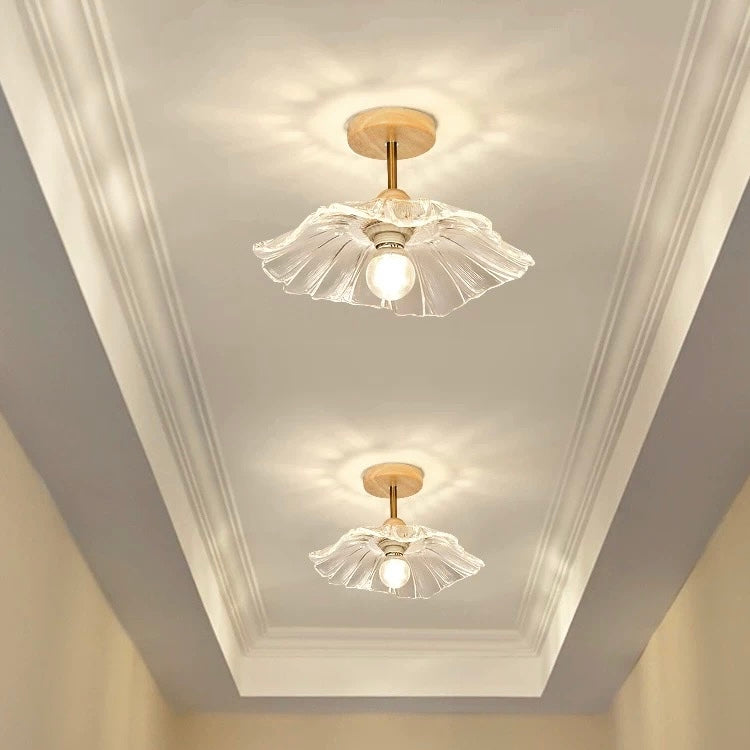 Flower Glass Hallway Ceiling Lighting