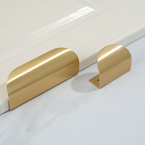 Modern Solid Gold Brass Finger Cabinet Pulls