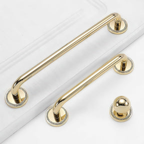 Decorative Zinc Alloy Gold Kitchen Cabinet Handles