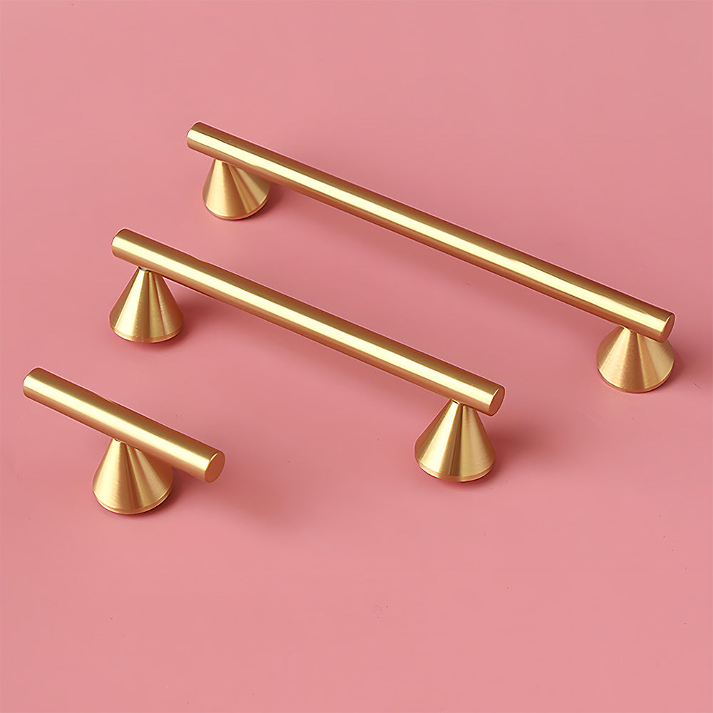 Modern Cone-shaped Feet Brass Cabinet Pulls