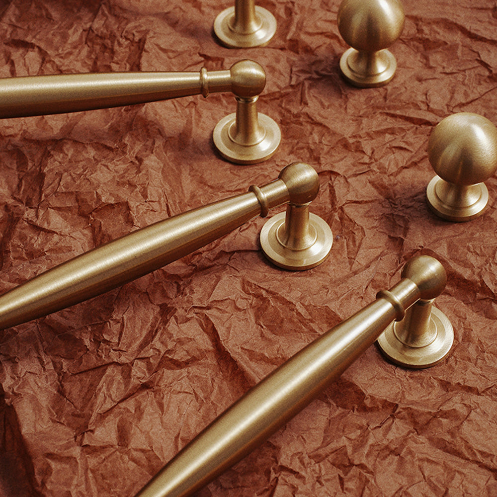 French Luxury Brass Wardrobe Door Cabinet Handles