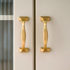 Wide Head Simple Brass Drawer Handles