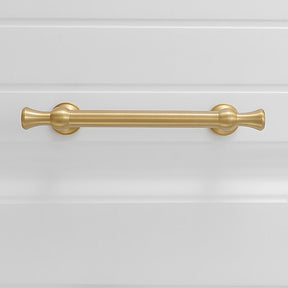 Smooth Brass Gold Solid Wardrobe Pull Handles