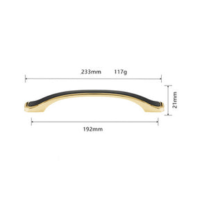 Luxury Zinc Alloy Black Gold Cabinet Handles