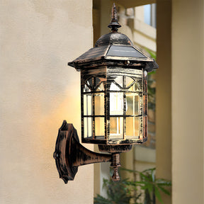 IP44 Vintage 3 Mode Sensor Solar Wall Lamp for Patio Garden Decor
