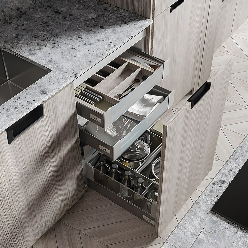 Modern Square Recessed Flush Finger Pulls for Cabinet