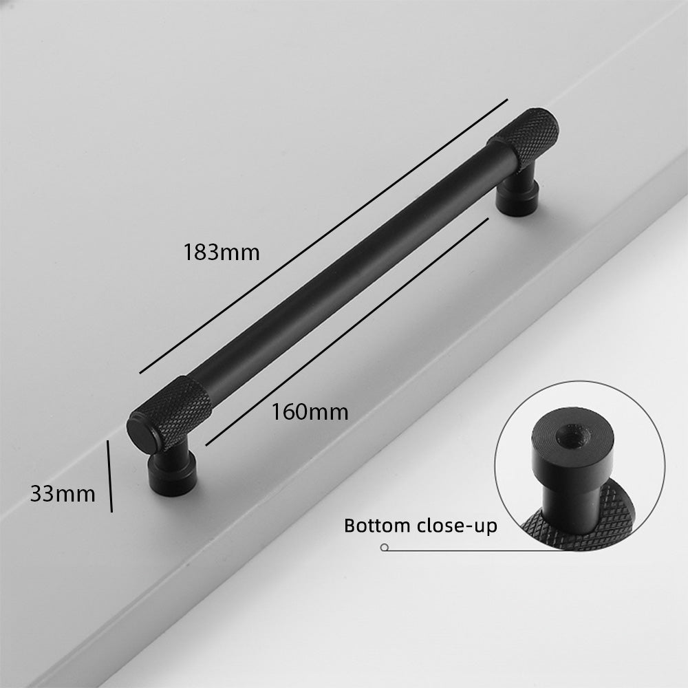 European Aluminum Alloy Knurled Drawer Handles