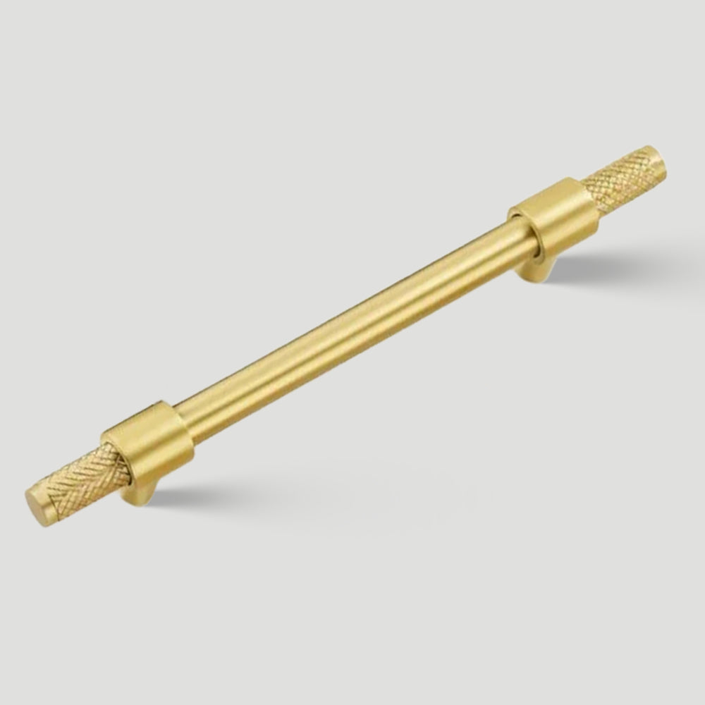 Solid Brass Knurled Kitchen T-Bar Cabinet Handles