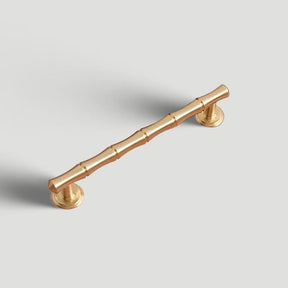 Bamboo Design Brass Gold Wardrobe Handle