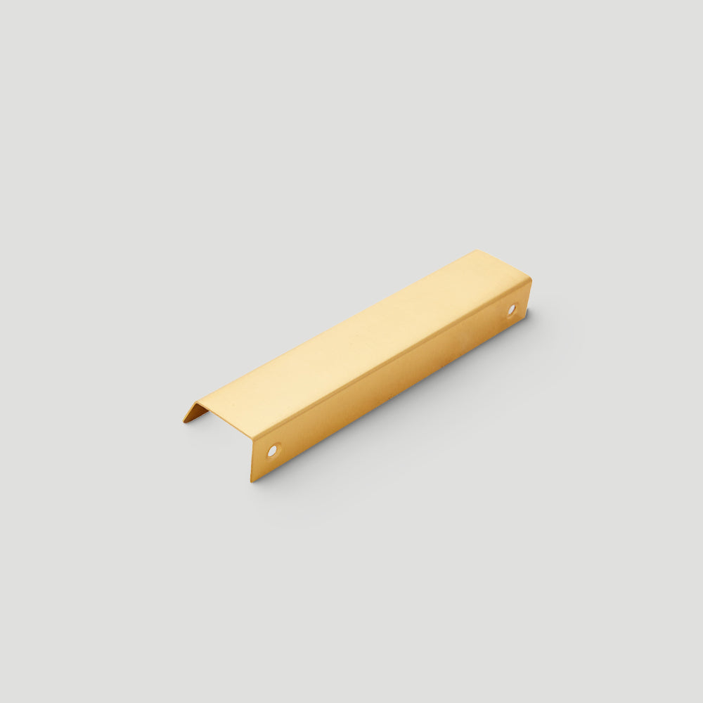 Modern Simple Embedded Brass Gold Edge Pulls