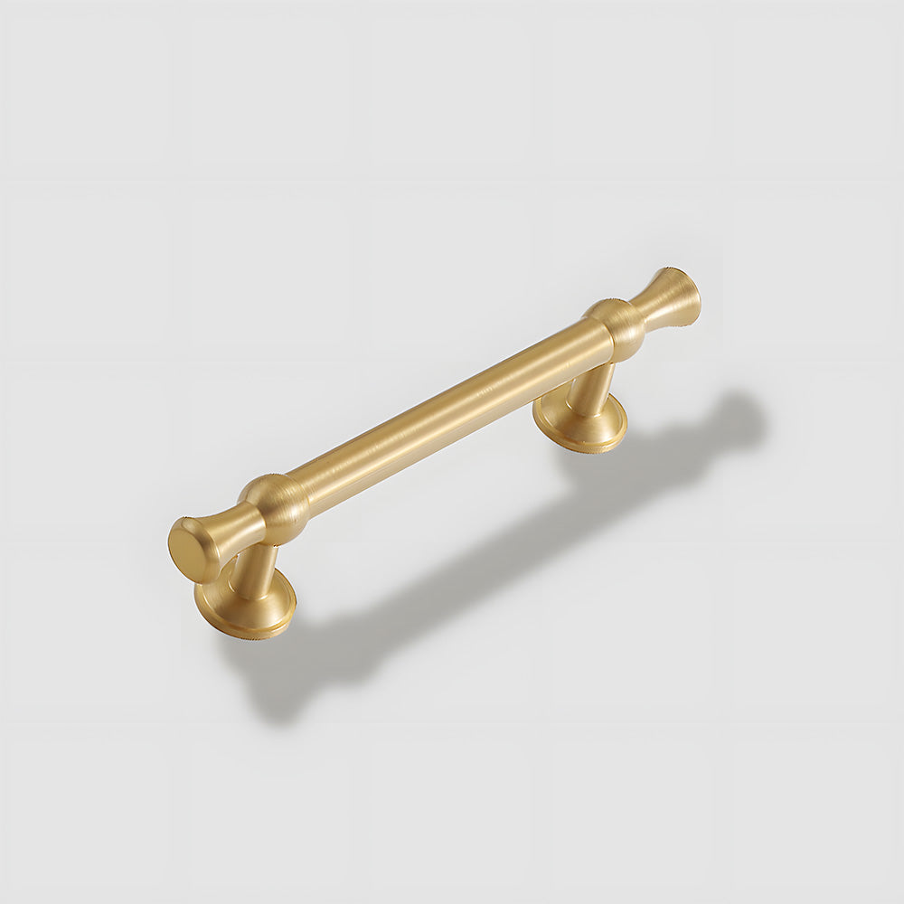 Smooth Brass Gold Solid Wardrobe Pull Handles