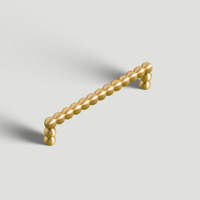 Vintage Spherical Brass Kitchen Cabinet Handles