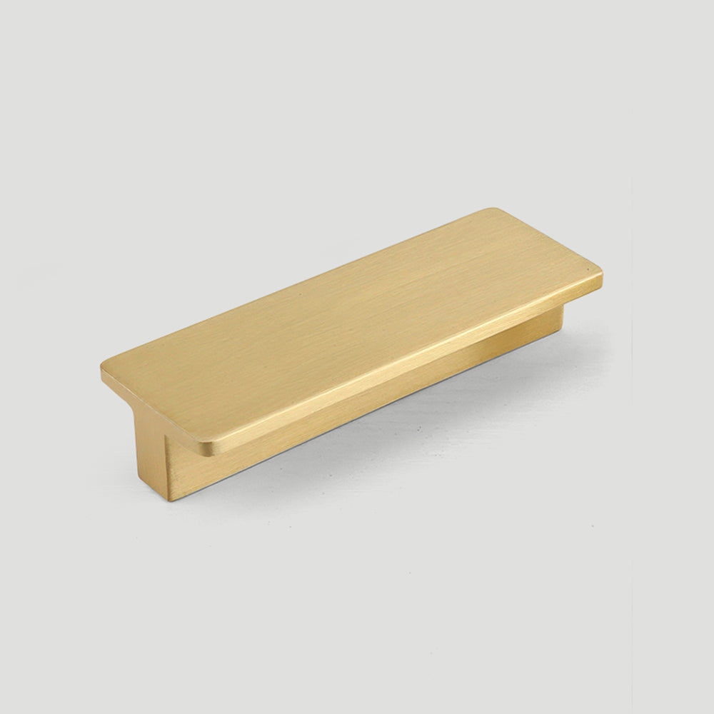 Classic Rectangle Solid Brass Gold Kitchen Cabinet Handle