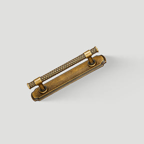 Antique Bronze Knurled Cabinet Pulls with Backplate