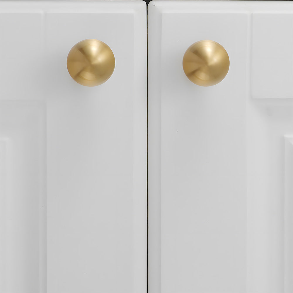 Smooth Brass Gold Solid Wardrobe Pull Handles