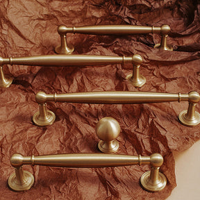 European style Wardrobe Gold Cabinet Double Hole Handle