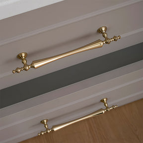 Retro Gold Brass Wardrobe Handles And Knobs