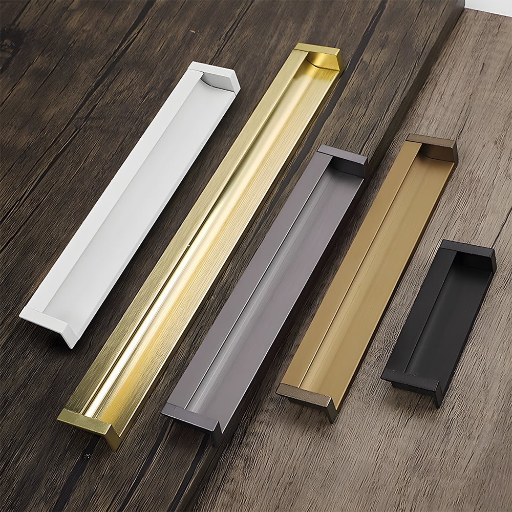 Minimalist Aluminum Alloy Flush Finger Edge Pulls