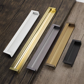 Minimalist Aluminum Alloy Flush Finger Edge Pulls
