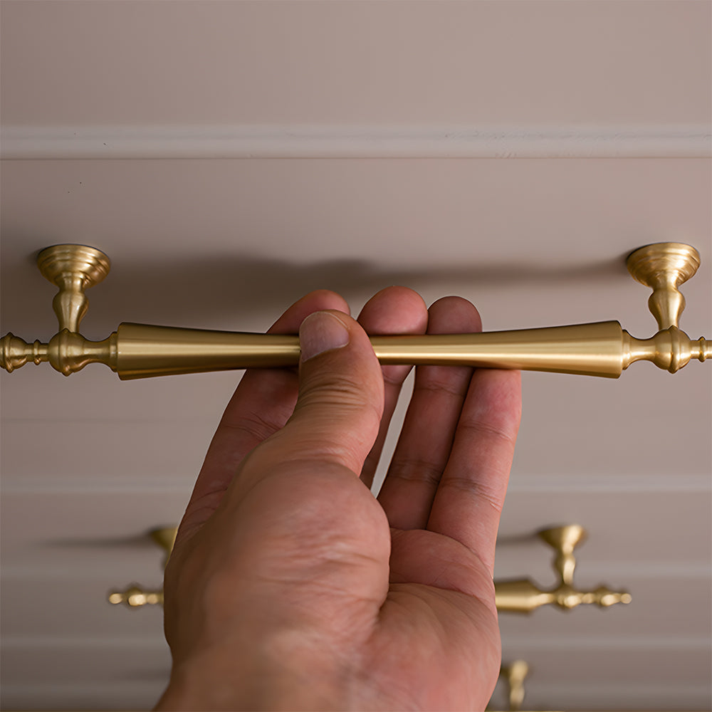 Retro Gold Brass Wardrobe Handles And Knobs