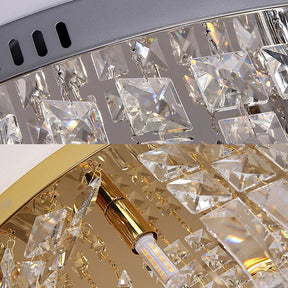Modern Round Crystal Ceiling Light for Living Room Bedroom Hallway