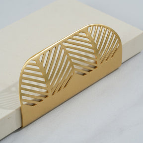 Modern Style Gold Hollow Brass Finger Cabinet Drawer Pulls