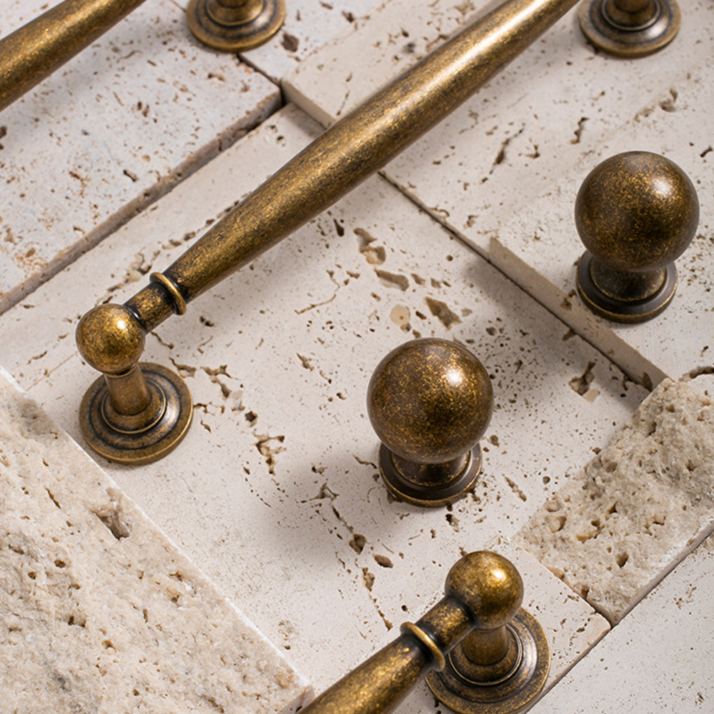 French Luxury Brass Wardrobe Door Cabinet Handles