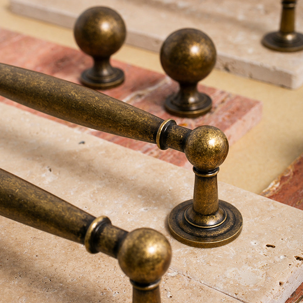 French Luxury Brass Wardrobe Door Cabinet Handles