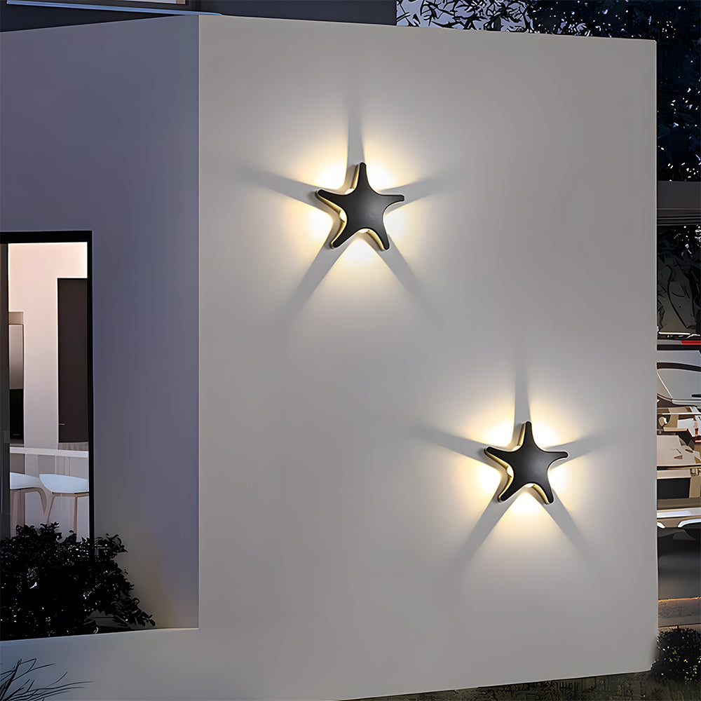 Modern Waterproof Star LED Outdoor Wall Light