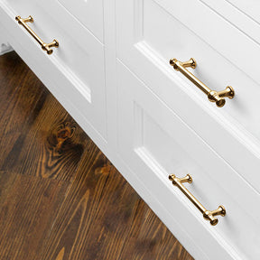 Simple Luxurious Bright Gold Kitchen Door Handles