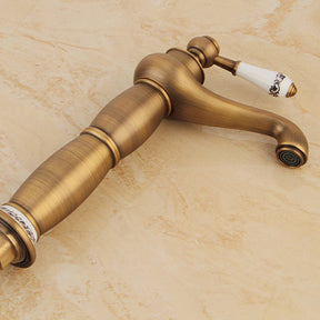 Traditional Solid Brass Single Hole Basin Tap_Bronze