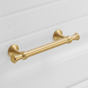 Smooth Brass Gold Solid Wardrobe Pull Handles