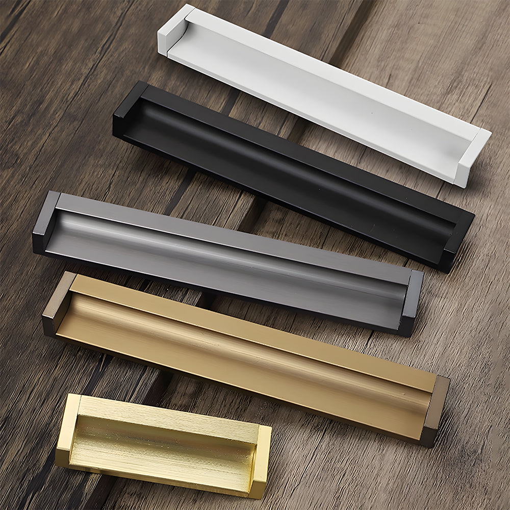 Minimalist Aluminum Alloy Flush Finger Edge Pulls