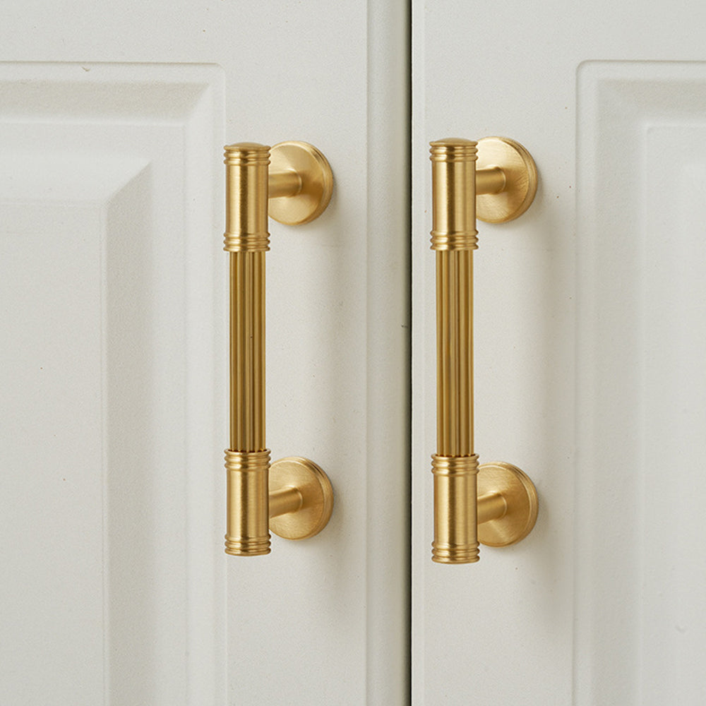 Modern French Solid Brass Cabinet Handles